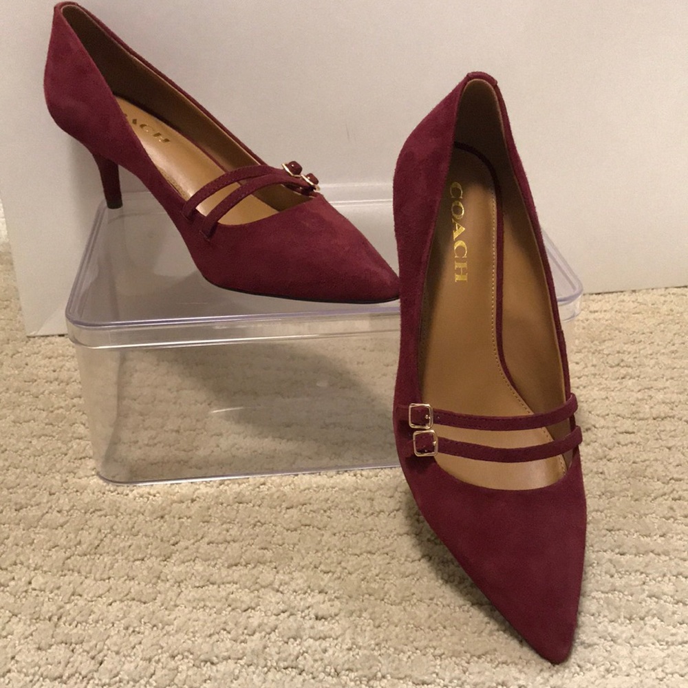 Coach Maroon Low heel